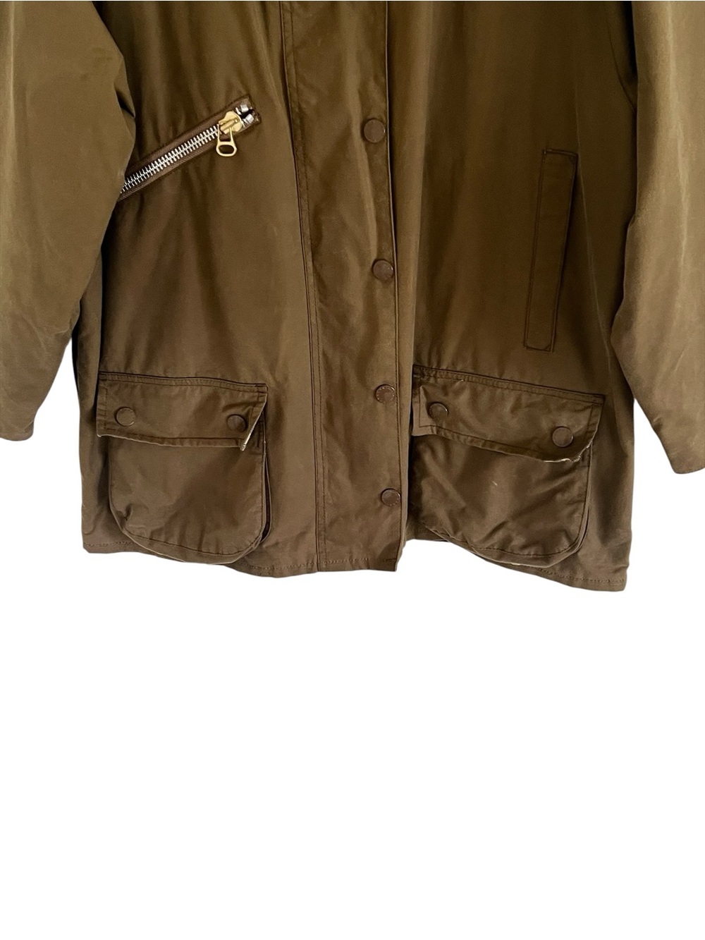 Barbour by ALEXACHUNG Tan Brown Edith Waxed Jacket US 6 - Picture 8 of 16